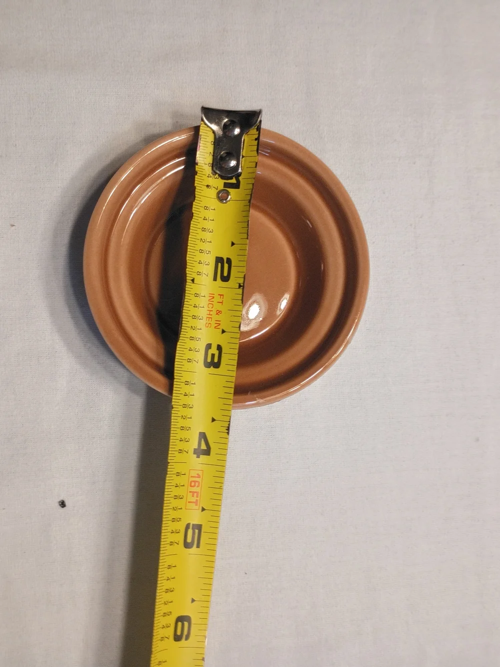#6033 Gold Canyon Tan Oil Warmer Adapter Ceramic Dish New in Box